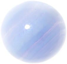Beadaholique Blue Lace Agate Gemstone Round Flat-Back Cabochons 13mm (1 Piece)