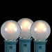 Novelty Lights 25 Pack G30 Outdoor Globe Replacement Bulbs, Frosted White, C7/E12 Candelabra Base, 5 Watt