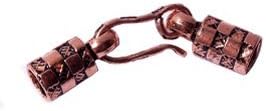 4.5mm (5/32") Antique Copper Glu-N-Go End Caps, Jewelry Findings-Clasps