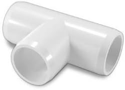 FORMUFIT Tee PVC Fitting, Furniture Grade, 1/2" Size, Black