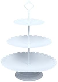 Lilac Beauty 3-tier Round Cupcake Stand Dessert Tower Display Iron Cupcake Holder for Wedding Birthday Anniversary Celebration