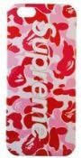 iphone 6 plus 5.5 Case,TT Supreme x Bape Pink Camo Custom TPU Hard Rubber Case Protetive Phone Case(Laser Technology)