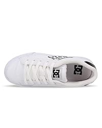 DC Women's Chelsea Skate Shoe, White/Black, 6