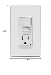 Leviton GFCI Switch Outlet Combo, 15 Amp, Self