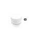 Houseables White Jar Container, 4 Oz, 120 ML Gram Capacity, Plastic, BPA Free, Double Wall w/Removable Inner Liners & Dome Lids for Cosmetic Samples, Cream, Lotion