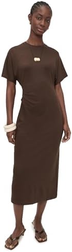 vince one shoulder cascade drape dress Vince Womens ONE Shoulder Cascade Drape Dress,Black,Large at Amazon Women's  Clothing store