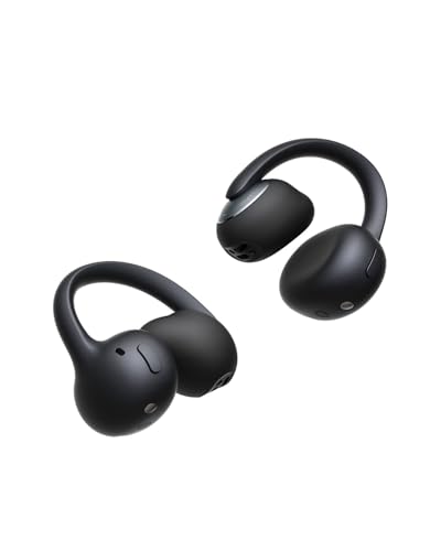 Baseus Bowie MC2 Audífonos Inalámbricos Open Ear con Clip | CloudComfort 2.0, Audio Hi-Res con LDAC, Bluetooth 6.0, 4 Micrófonos con IA, IP67, Hasta 55 Horas de Batería, Negro