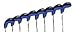 Stealth Hybrid Golf Club Head Cover Set of 8 - 10 Colors Available (Royal Blue)