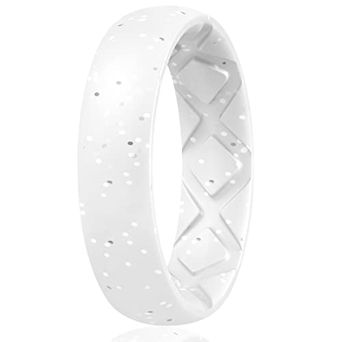 Egnaro Silicone Ring Women, Stackable Braided Rings