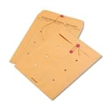 Quality Park 1-Side Print Interoffice Envelopes, String-Tie, Brown Kraft, 10 x 13, 100 per Carton, (63563)