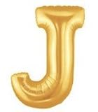 Large Letter J Gold Megaloons 40