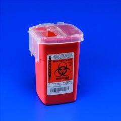 Kendall Phlebotomy Sharps Containers 1 Qt Clear Lid -