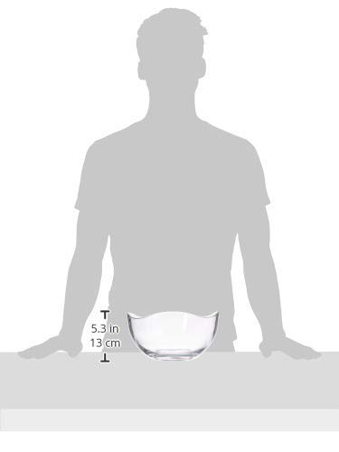 image for Circleware 55643 Wavy Glass Mixing Bowl, Home and Kitchen Serving Frui