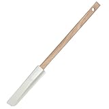 Silicone Rubber Jar Scraper Thin Spatula with Rock Maple Handle