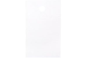 White Opaque LDPE Clear Door Knob Bags, ClearBags, 9x12, 100 Pack, Door Hanger Clear Bag with Cut Out Hole for Hanging School Supplies, Business Flyer, Newspaper, Merchandise, Magazine Hangers, DK2WA