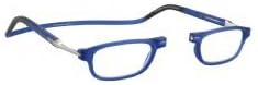 Reading Glasses CliC Rectangular Flex Frosted Blue/Black/Blue-Strength +3.00