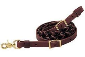 Weaver Equine Two-Tone Latigo Leather 5-Plait Roper Rein, 3/4" x 8'