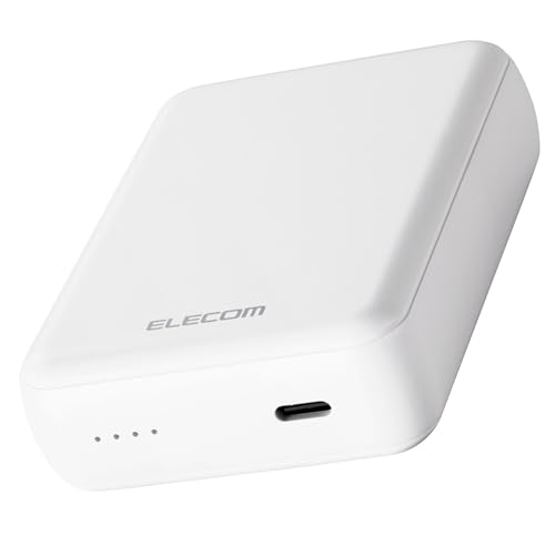 エレコム モバイルバッテリー 15W 10000mAh Type-C 1ポート 入出力 小型 軽量 【 iPhone15 Pixel OPPO 等対応】 ホワイト EC-C16WH