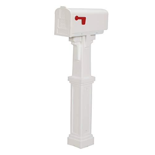 Gibraltar Mailboxes GHP40W01 Grand Haven Decorative Plastic Post, White