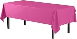 Unique Solid Hot Pink Rectangular Table Cover 137cm x 274cm view 2