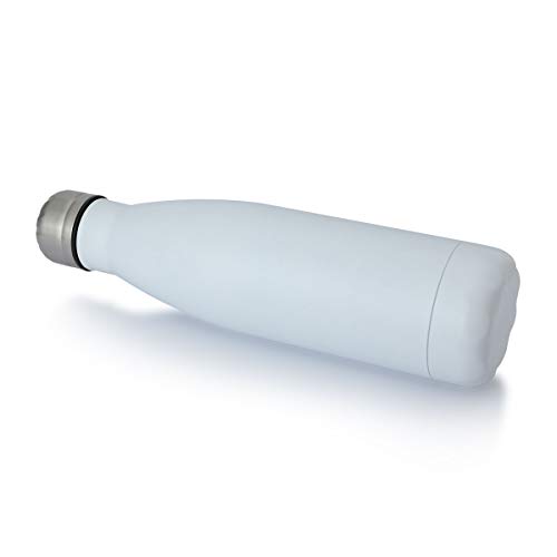 Water Bottle Stainless Steel Vacuum Insulated Double Walled Cola Shape Thermoses (White) - Thumbnail 4