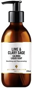 Amphora Aromatics Lime & Clary Sage Calming Liquid Soap 250ml Glass Pump