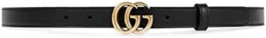 GG Replica Belt for Women Gold Buckle Black Leather Fake Replicas Belts Womens Faux
