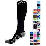 A-Swift Below Knee High Compression Socks, Black, Large