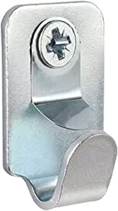 FinalFix Heavy Duty Safety Picture / Mirror Hooks with Screws and Wall Plugs - 15kg Load… (6 Pack), Silver (FF-HK)