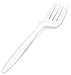 PlastX Cutlery 400 Count Disposable Plastic White Forks, Great For Every Day, Home, Office, Party, or Resturants,