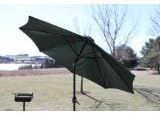 9' Outdoor Tilt/Crank Patio Market Umbrella - Forest Green
