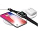 Ruishion Wireless Fast Charger Compatible with Watch Series 4/3/2/1 iPhone Xs XR Max Galaxy Note 8 Upgraded 3 in 1 Wireless Charger Pad Compatible with All Qi-Enable Devices(30W AC Adapter Included)