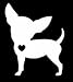Chihuahua White Vinyl Car/Laptop/Window/Wall Decal