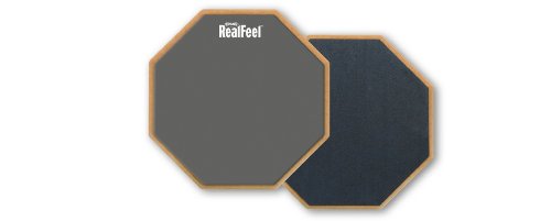 Evans RealFeel - Drum Practice Pad - Drum Pad - Drummer Practice Pad - Gum Rubber & Neoprene, 2 Sided, 12 Inch