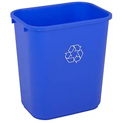 Office Depot Recycling Bin, 7 Gallons, Blue, WB0188