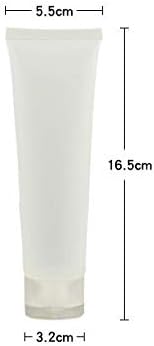 24PCS 100ml/3.4oz Empty Portable Refillable Clear Plastic Cosmetic Soft Tubes Bottles with Flip Cover Makeup Sample Travel Packing Container Holder Vial Jar Pot for Shampoo Facial Cleaning Toothpaste - Image 5