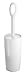 mDesign Toilet Bowl Brush and Holder for Bathroom Storage - White