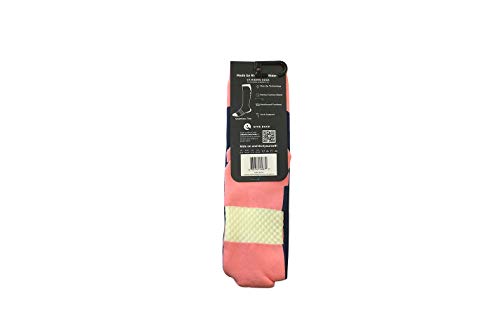 C4 Equestrian Horse Riding & Tall Boot Over the Calf Knee High Socks for Women, Fits size 612 , Navy & Pink