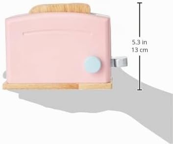 Pastell Toaster Spielset aus Holz für Kinderküche mit 2 Scheiben Brot mit Sandwichfüllung, Spielküche Zubehör, Spielzeug für Kinder ab 3 Jahre, 63374