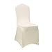 Ivory Stretch Spandex Chair Covers Wedding Universal - 10 Pcs Banquet Wedding Party Dining Decoration Scuba Elastic Chair Cover (Ivory, 10)