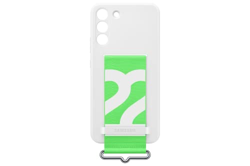 Samsung Coque Galaxy S22+ Silicone avec Sangle Blanc