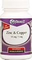 Vitacost Zinc & Copper 15 mg / 1 mg -- 100 Capsules