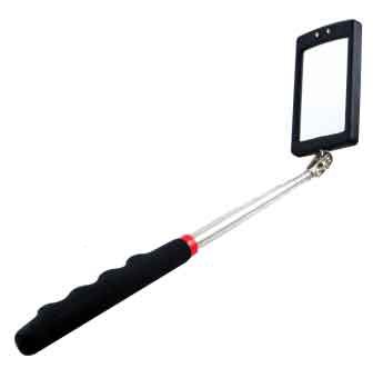 Police Fire Security Illuminated Tactical Duty Entry / Search Mirror - Telescopes out to 34"