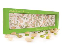 Antica Torroneria Piemontese Soft Torrone Nougat with Almonds and Pistachios, 6.3 oz