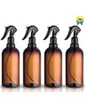 Spray Bottles, 16oz Plastic Spray Bottles with Black Fine Mist Sprayers Refillable Container for Essential Oils, Cleaning, Kitchen, Garden, Hair by Household Sprayer(4 pack)