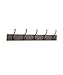 Amazon Basics Rectangular Wall-Mounted Farmhouse Metal, Coat Rack, 5 Hooks, Espresso