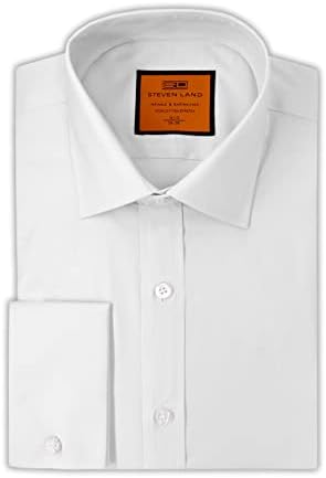 david donahue french cuff dress shirts David Donahue Men's Pique Wing Collar French Cuff Formal Shirt