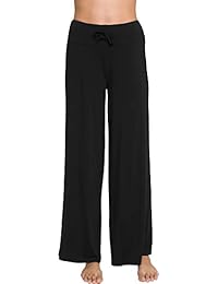 Pantalones de pijama ligeros para dama, de bambú, con pierna ancha, tallas S-XXXXL (4XL)
