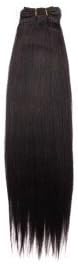 12-24 inch Russian 100% TRUE VIRGIN Remy Human Hair Extensions Natural Wave #1B Weave (18")