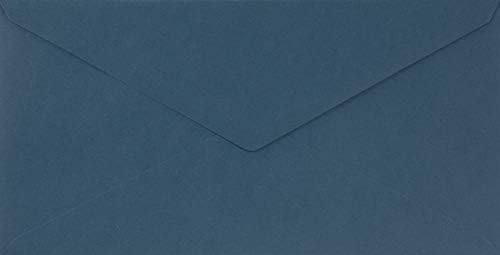 Netuno 25 Long Blue Coloured envelopes DIN DL 110x220mm 4.33x8.66 inches 115gsm Sirio Color Blu gummed Pointed Flap no Window for Wedding Invitations Christmas Greeting Cards Letter brochure leaflets
